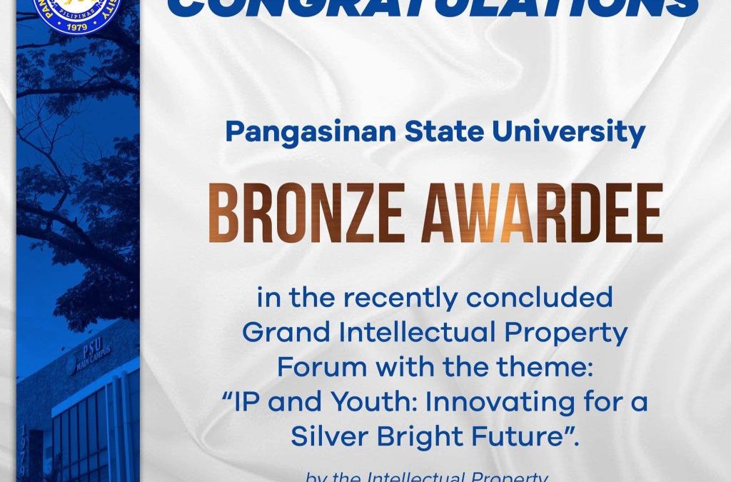 Congratulations to Pangasinan State University for having been bestowed a bronze award in the recently conducted 2021 ITSO Clustering Assesment