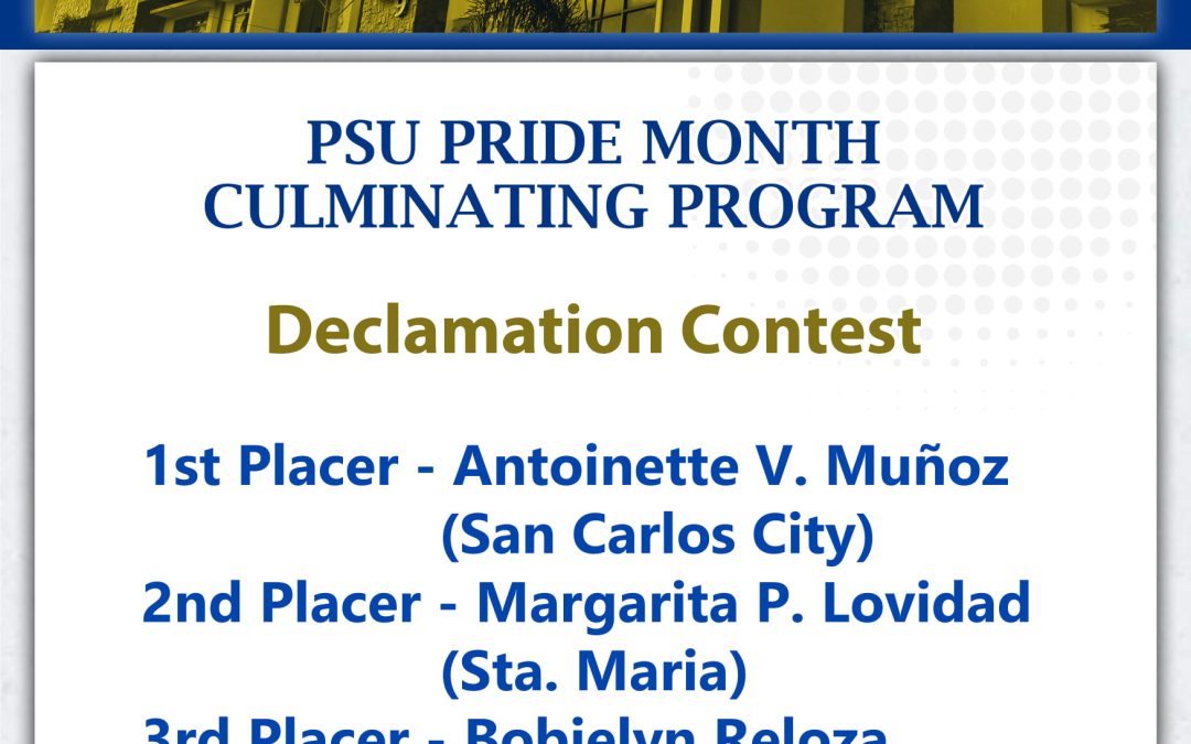 PSU Pride Month Culminating Program Winners