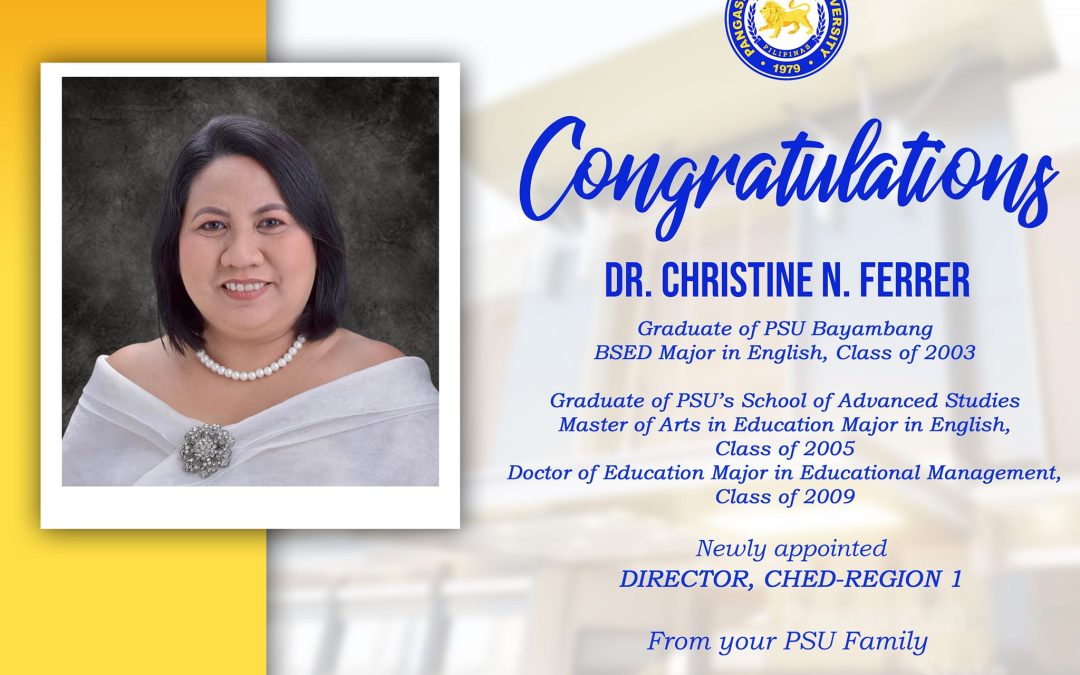 Newly appointed Regional Director for Commission on Higher Education (CHED) Region Office-I