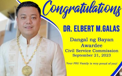 PSU President Galas is CSC’s Dangal ng Bayan Regional Awardee