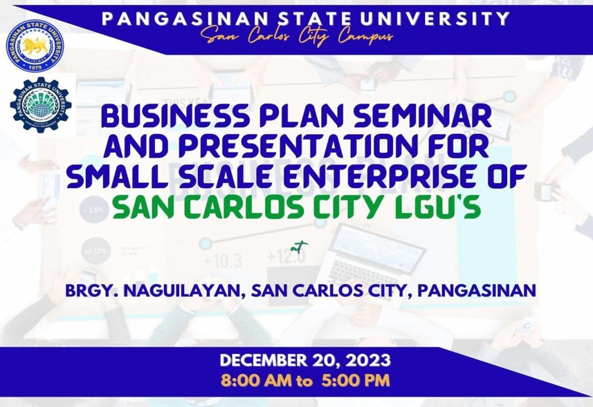 Empowering Small-Scale Enterprises: Business Plan Seminar and Presentation for SSC LGUs