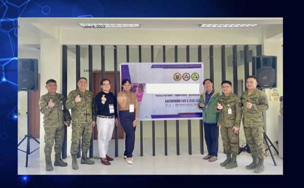 Trainers for facilitators’ and mentors’ community-based training in collaboration with the Philippine Army held in Davao De Oro