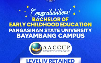 PSU Bayambang’s BECED Program achieves Level IV Retained Accreditation Status