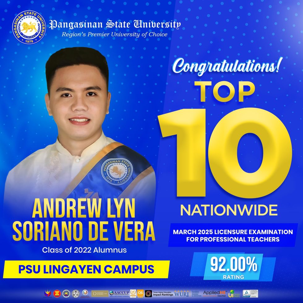PSU produces 2 topnotchers in the March 2025 LPT | Pangasinan State ...