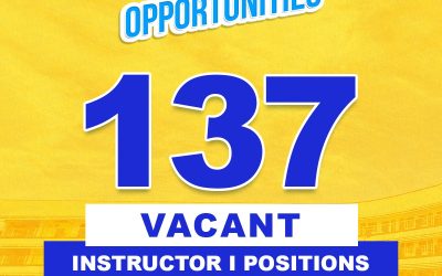 137 Vacant Instructor 1 (Plantilla Item) positions