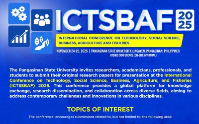 Call for proposals for INTERNATIONAL CONFERENCE ON TECHNOLOGY, SOCIAL SCIENCE, BUSINESS, AGRICULTURE AND FISHERIES(ICTSSBAF) 2025!