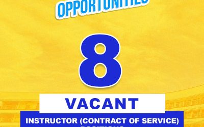 8 Vacant Instructor (Contract of Service) Positions