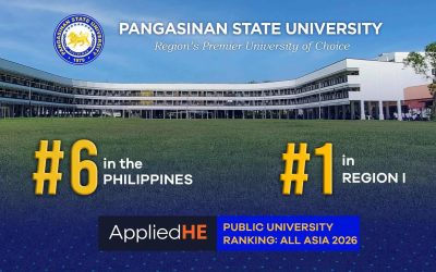 PSU ranks 6th in AppliedHE public university ranking in PH; remains 1st in Region I