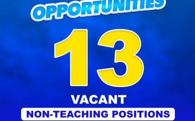 THIRTEEN (13) VACANT NON-TEACHING POSITIONS
