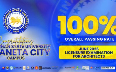 PSU Urdaneta achieves 100% passing rate in the 2026 Architecture Licensure Examination